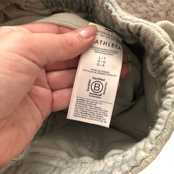 ATHLETA Farallon Jogger Pants Fog Camo Coast Large - Picture 6 of 6